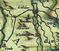 Fragment kaart van Jansonius, 1658.