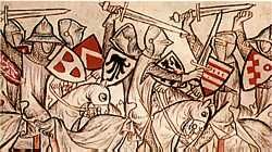 Oorlogstafereel uit 1330.