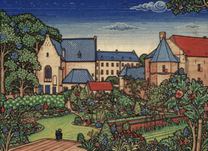 Kasteel Bergh in 's-Heerenberg (1998) naar een dia van auteur (AI-gegenereerd)..